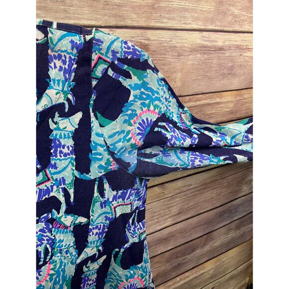 Lilly Pulitzer Beacon Alpaca My Bags Blue Mini Dress size XXS - Picture 7 of 11